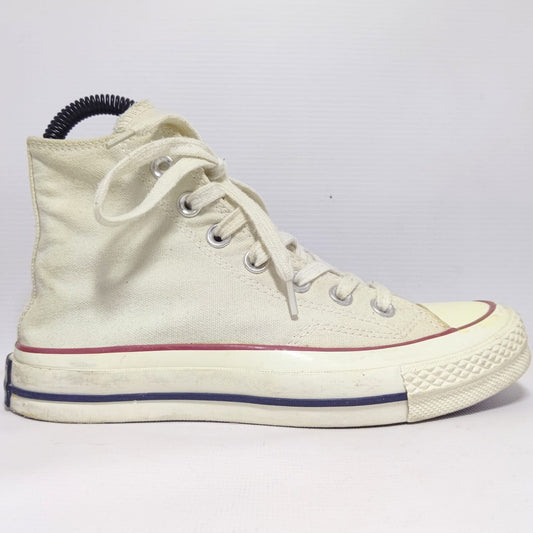 All Star Converse White Fabric High Top Sneakers