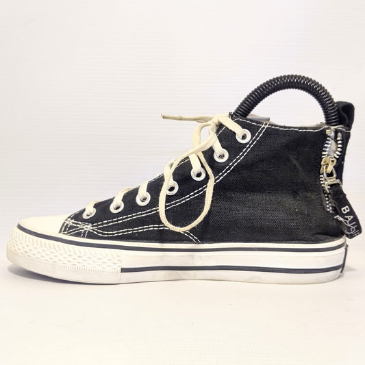Black Hi Top Zipper Sneakers