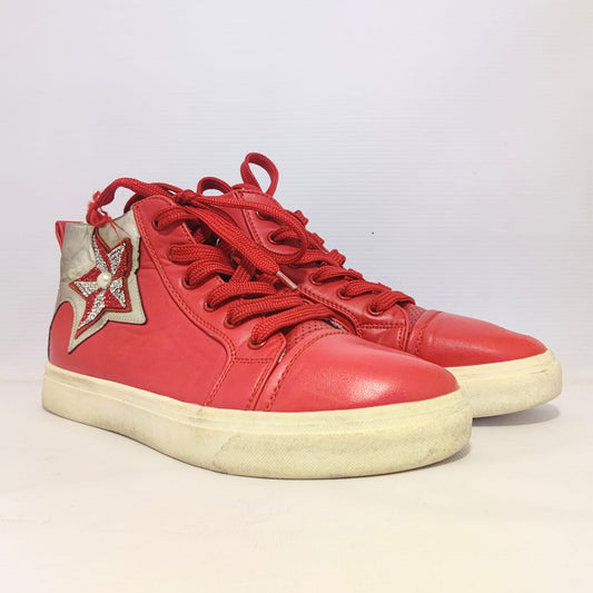 Red Zip-up Sneakers