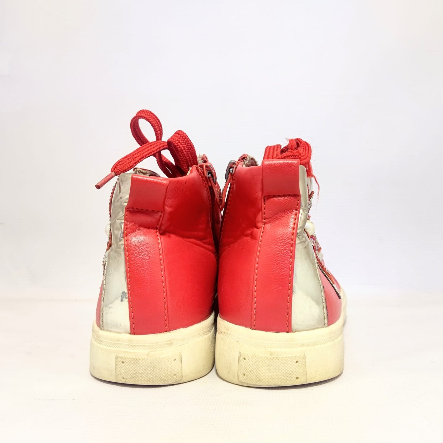 Red Zip-up Sneakers