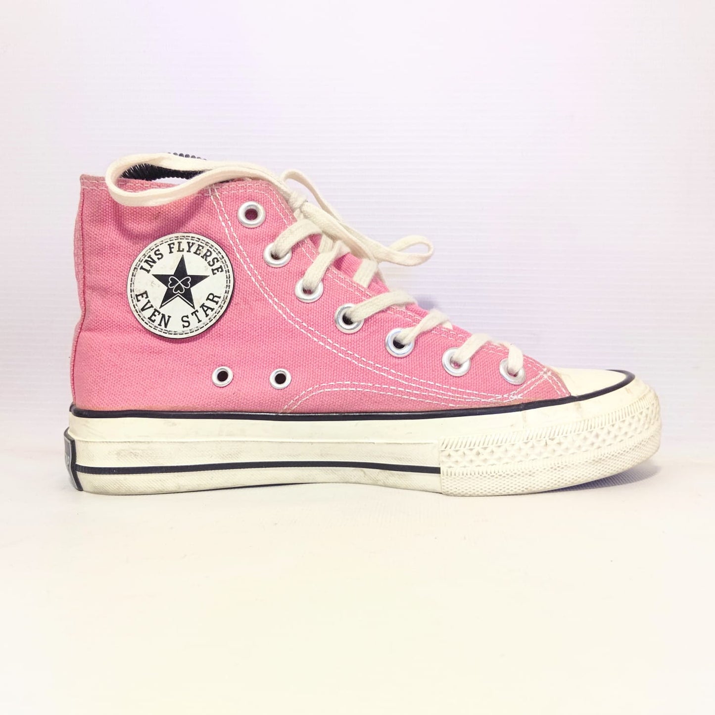 Even Star High Top Pink Canvas Shoes for Girls and Womens