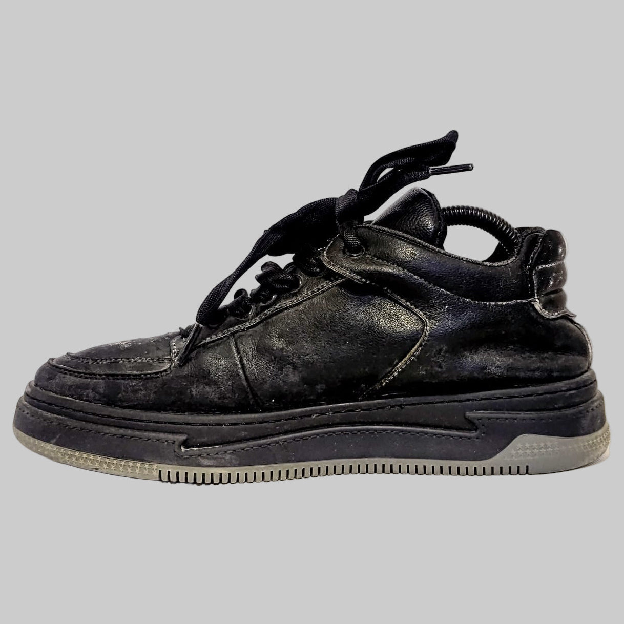 Black Leather Casual Shoes