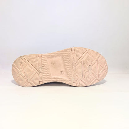 Xiuxian Sneaker with Pink Fabric Top and Chunky sole for Girls and Womens