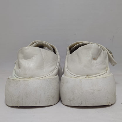 White Leather Loafers for Women's