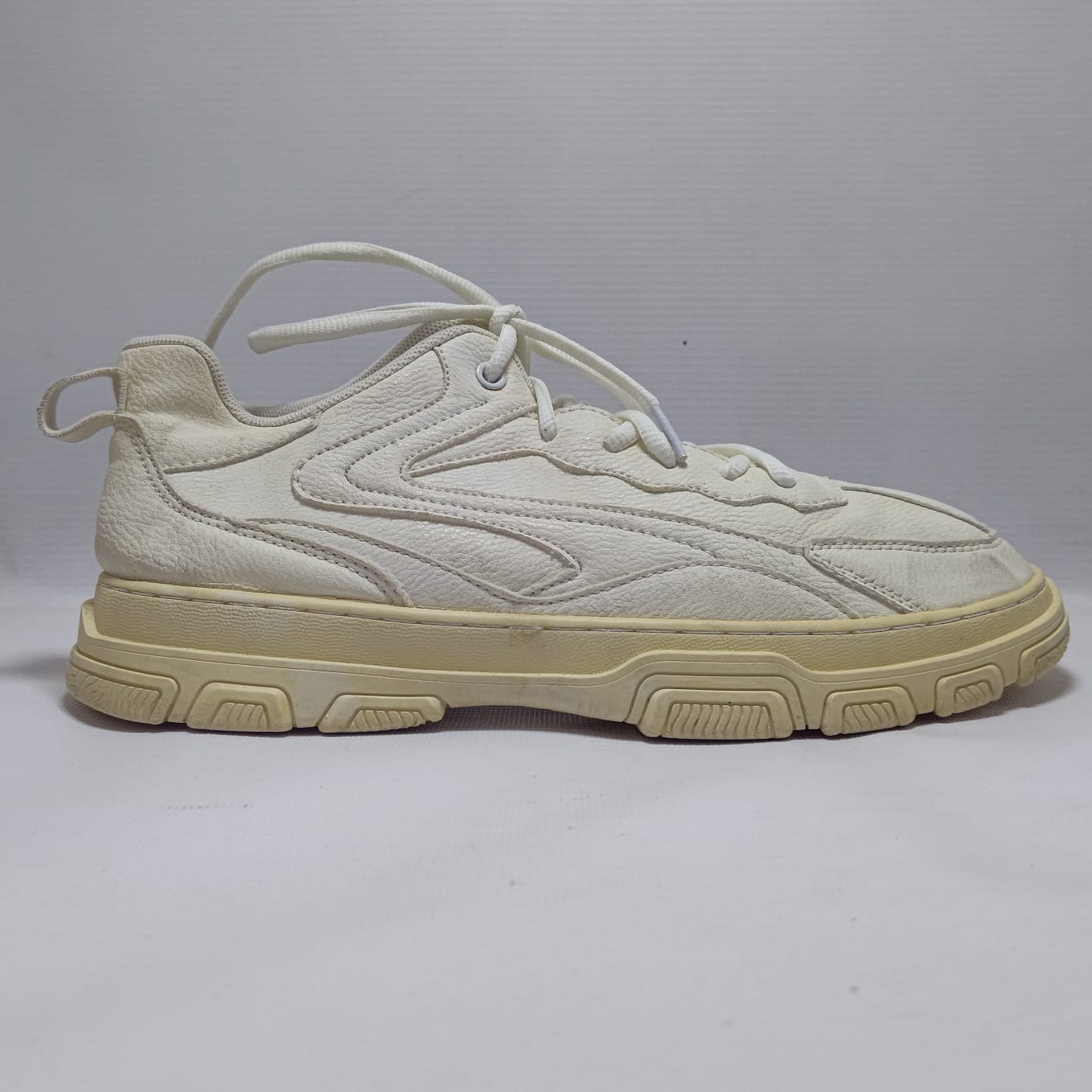 Genius White Leather Shoes