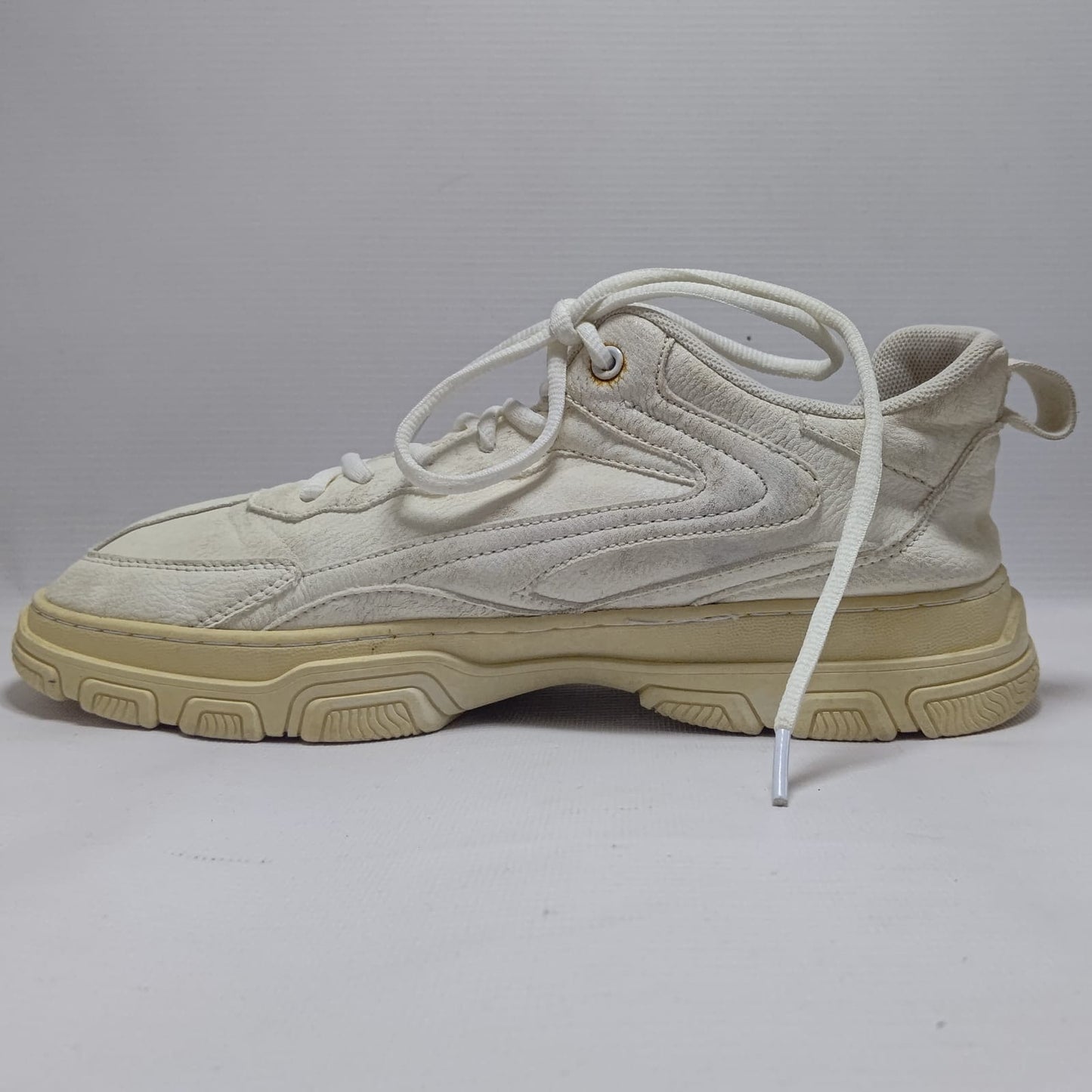 Genius White Leather Shoes