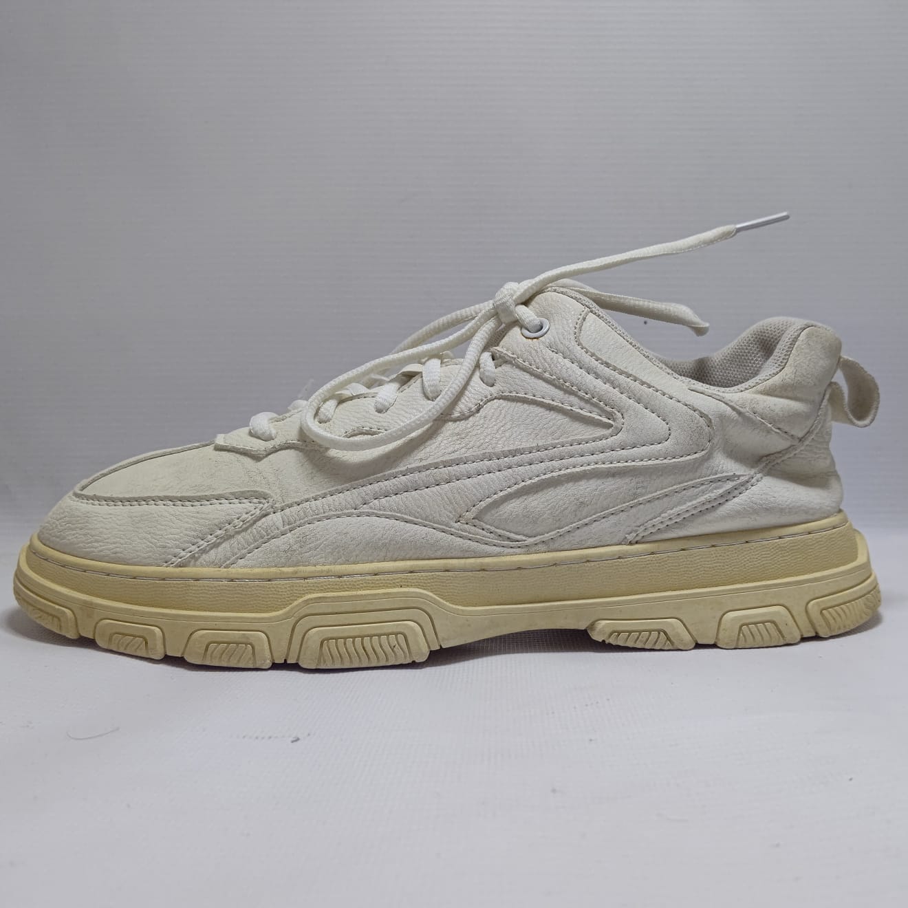 Genius White Leather Shoes