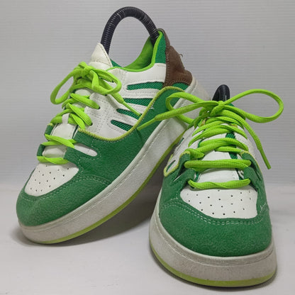 Sports Drag Leather Sneakers