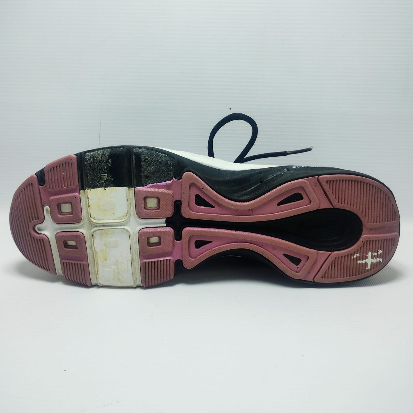 Nike Dual Fusion TR training shoe in a black and purple colorway.