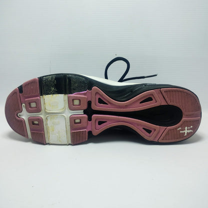 Nike Dual Fusion TR training shoe in a black and purple colorway.