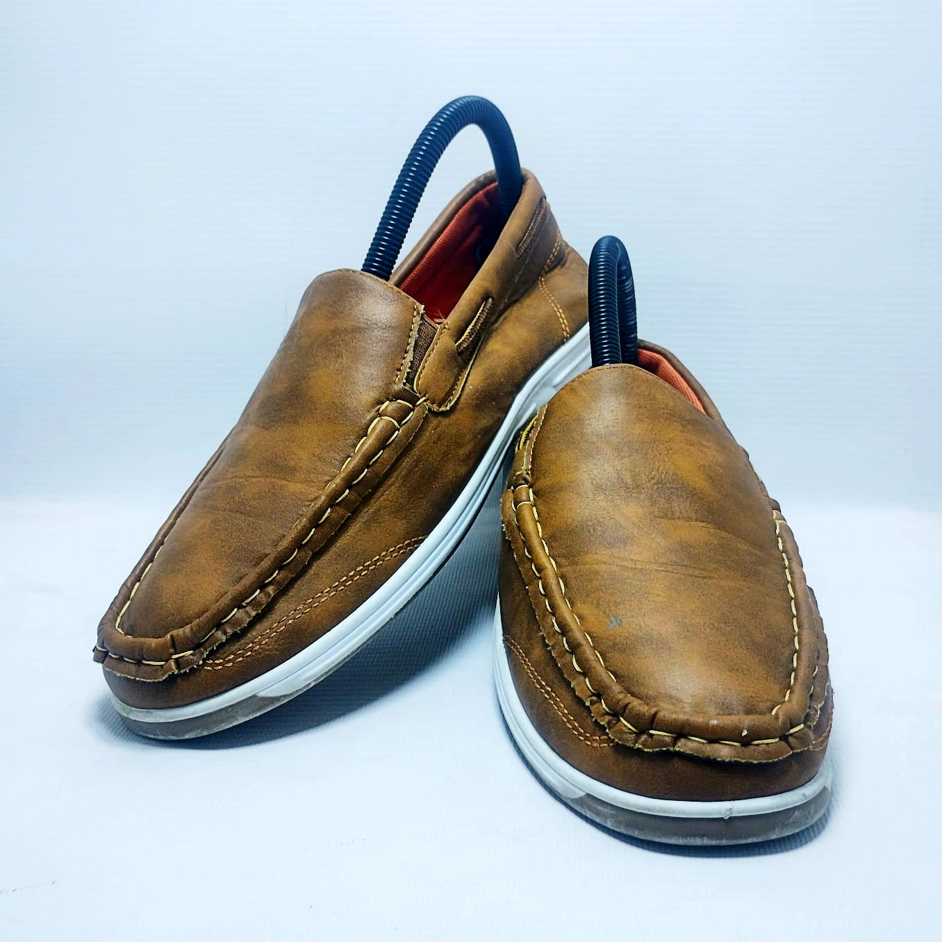 Brown slip-on casual loafers