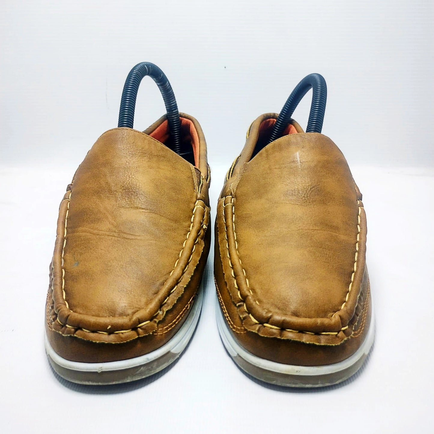 Brown slip-on casual loafers