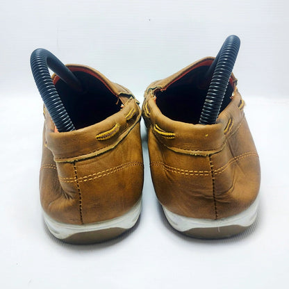 Brown slip-on casual loafers