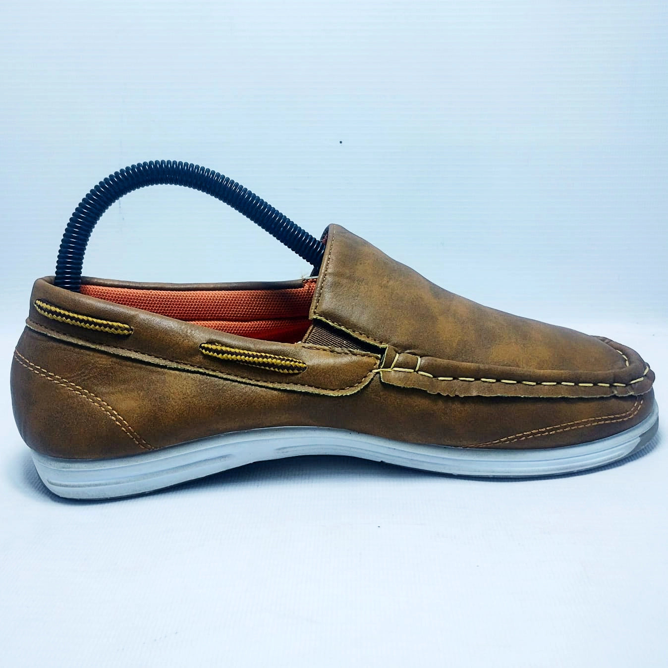 Brown slip-on casual loafers