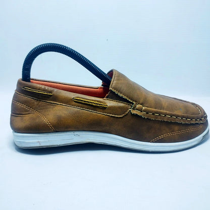 Brown slip-on casual loafers