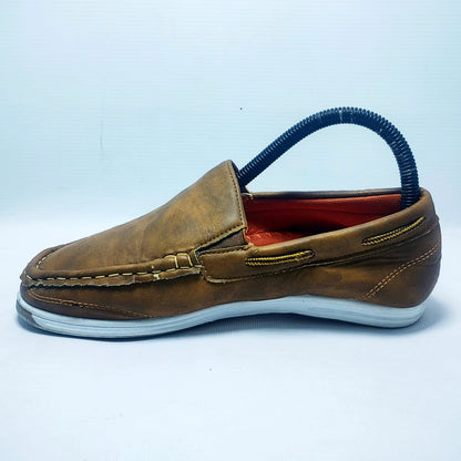 Brown slip-on casual loafers