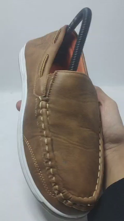 Brown slip-on casual loafers